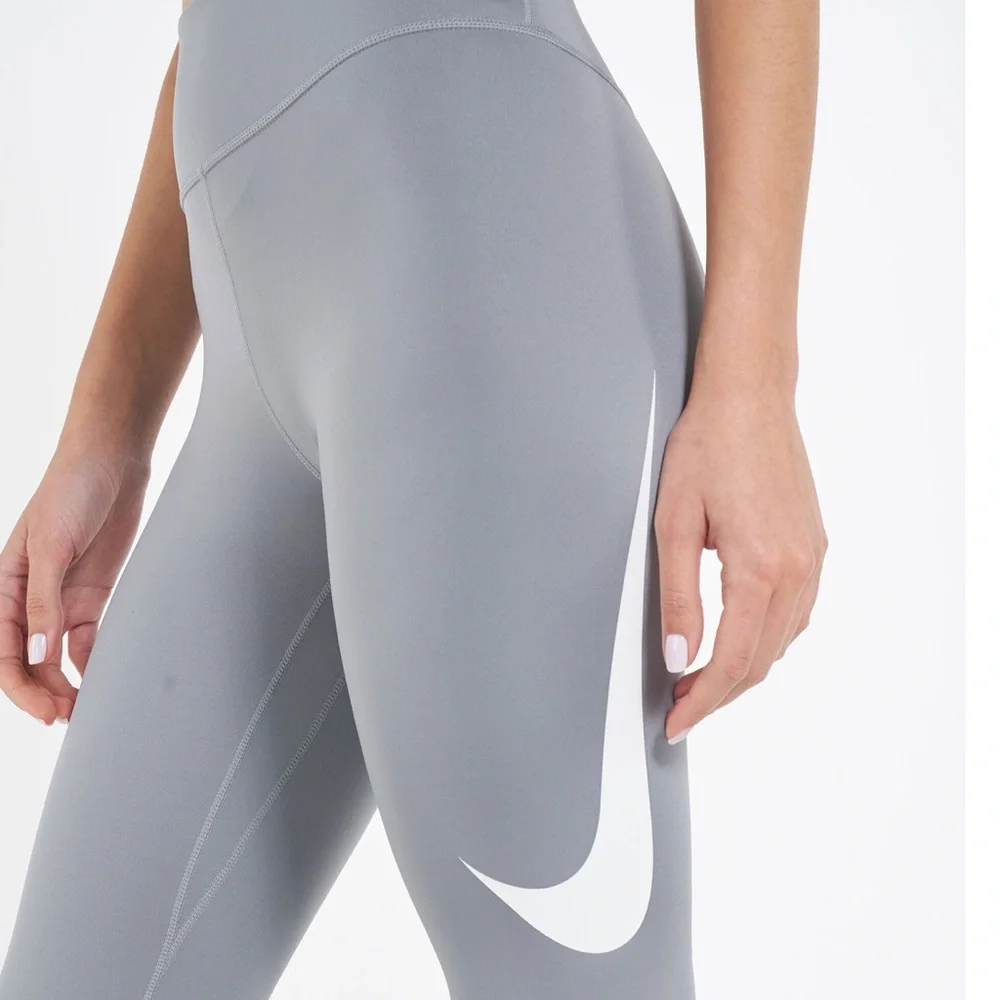 Nike Women's 7/8 Swoosh Running Leggings - DB4374-073 - Medium